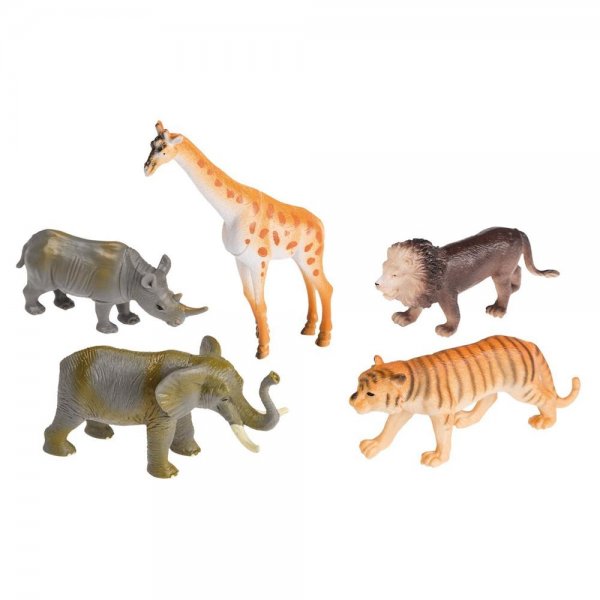 Idena 5 Zootiere im Beutel 10 cm - 5 Stück aus Kunststoff