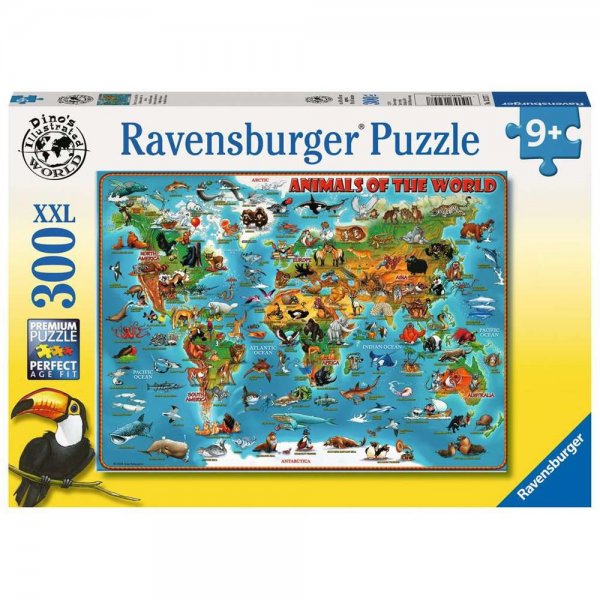 Ravensburger XXL-Kinderpuzzle 300 Teile Tiere rund um die Welt geeignet ab 9 Jahren