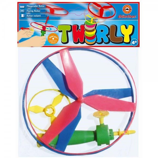 Günther Propellerspiel Twirly Flugkreisel Rotor-Durchmesser 19 cm für Kinder ab 4 Jahren