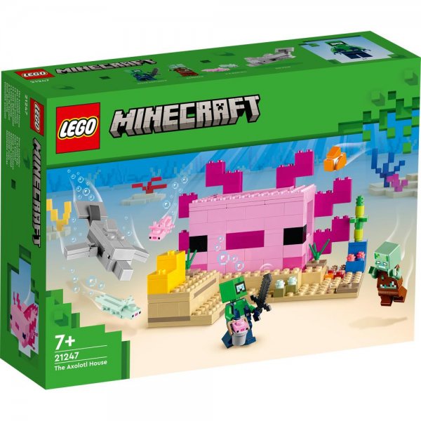 LEGO® Minecraft® 21247 - Das Axolotl-Haus kreative Unterwasser-Abenteuer für Kinder ab 7 Jahren