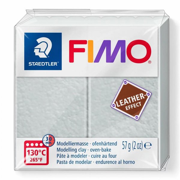 Staedtler FIMO leather-effect taubengrau 57g Modelliermasse ofenhärtend Knetmasse Knete