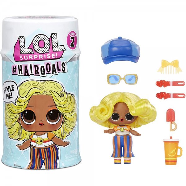 MGA L.O.L. Surprise Hairgoals Serie 2 - 15 Überraschungen im Inneren - Überraschungspuppe mit echtem Haar und Accessoires - Spaßiger Farbwechseleffekt - Sammlerstück
