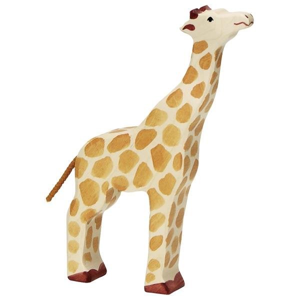 Holztiger Giraffe Kopf hoch Abenteuer Wildnis Safari Tiere Spielzeug Kinder Holzspielzeug