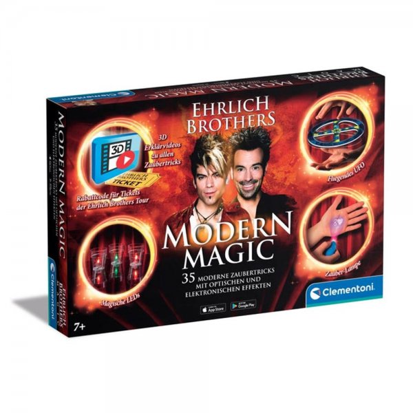 Clementoni Zauberkasten Modern Magic Ehrlich Brothers mit 35 Tricks für Kinder ab 7 Jahren
