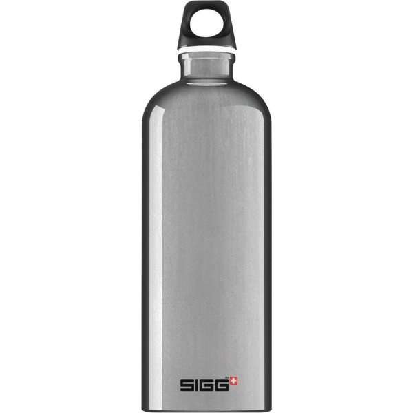 SIGG Trinkflasche aus Aluminium 1L Traveller Silver Silber auslaufsicher leicht robust