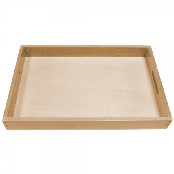 Montessori Tablett aus Holz 37,5 x 24,5 cm, Holztablett, NEU