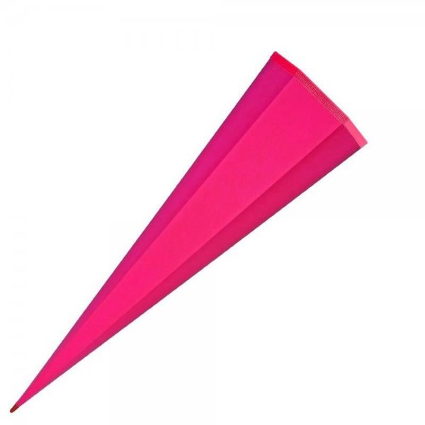Roth Schultüte Rohling Pink 85 cm eckig ohne Verschluss Rot(h)-Spitze Zuckertüte für Schulanfang