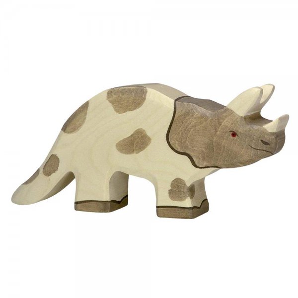 Goki Triceratops Holzfigur Dinosaurier Spielfigur Holzspielzeug