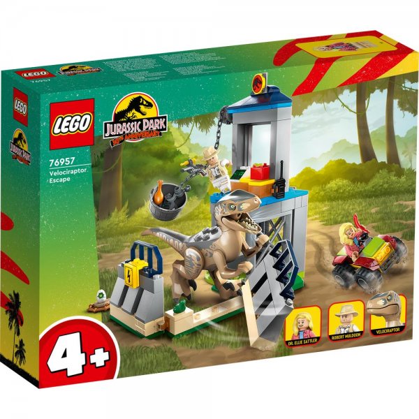 LEGO® Jurassic Park 76957 - Flucht des Velociraptors Dinosaurier Bauset Spielset ab 4 Jahren