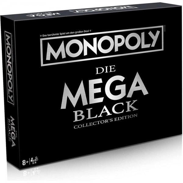 Winning Moves Monopoly Mega Black Edition Spiel Brettspiel Gesellschaftsspiel