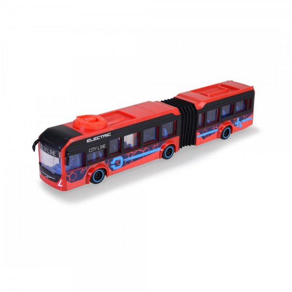 Dickie Toys Volvo City Bus 40 cm Spielzeug-Bus rot Spielzeugauto mit Lenkung & Türen zum Öffnen