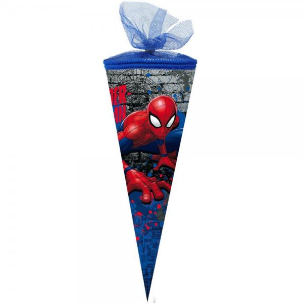 Nestler Schultüte Spider-Man 35cm rund Tüllverschluss Zuckertüte Schulanfang Einschulung