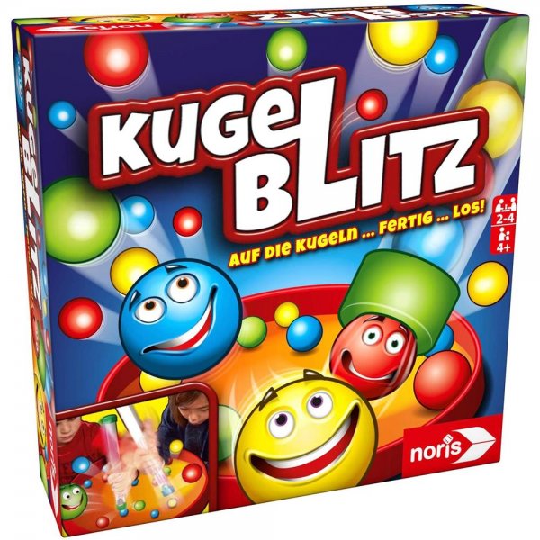 Noris Kugelblitz Kugelspiel Murmelspiel Actionspiel Gesellschaftsspiel Familienspiel ab 4 Jahren