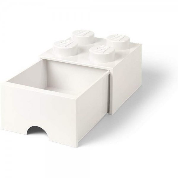 LEGO® Storage Brick 4 Weiß mit Schublade Aufbewahrungsbox Baustein stapelbar