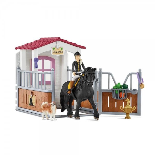 Schleich Horse Club 42437 - Pferdebox mit Horse Club Tori & Princess Spielset Spielfigur Tierfigur