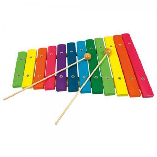 Bino & Mertens Xylophon 12 Töne Musikinstrument für Kinder ab 3 Jahren