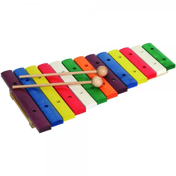 Bartl 11205 - Xylophon Holz 13 farbige Klangplatten
