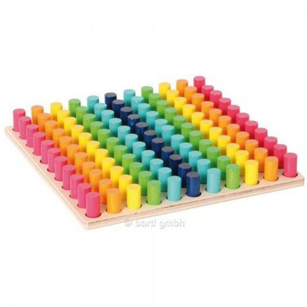 BARTL 110725 - Farbensteckspiel Puzzle Holz Spielzeug Sortierspiel Bilder Neu