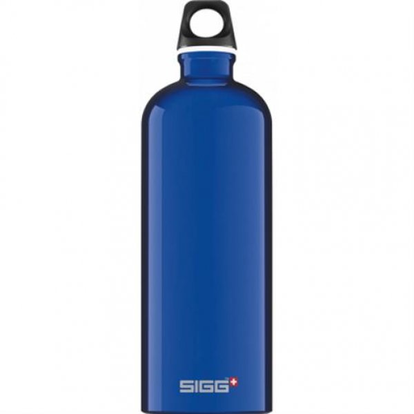 SIGG Trinkflasche aus Aluminium 1L Traveller Dark Blue auslaufsicher leicht robust