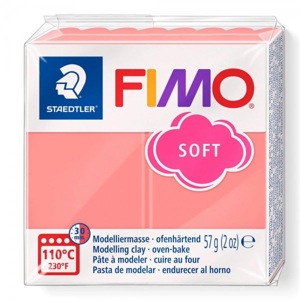 Staedtler FIMO soft pink grapefruit 57g Modelliermasse ofenhärtend Knetmasse Knete