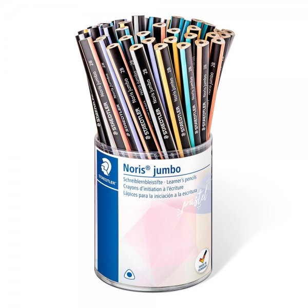 STAEDTLER Bleistift Noris jumbo 119 Box mit 48 Lernbleistiften 2B pastell Farben