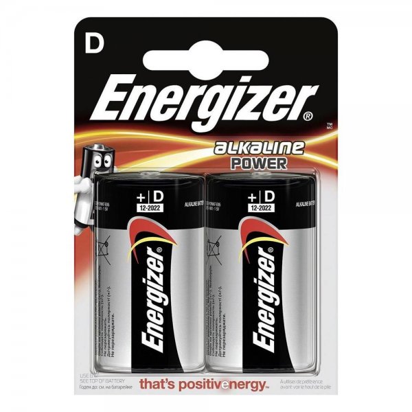 Energizer Batterie Alkaline Power D Mono LR20 E95 2er Packung Einwegbatterie