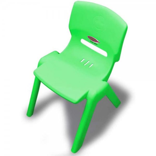 Jamara Kinderstuhl Smiley grün bis 100kg belastbar stapelbar aus Kunststoff Indoor-Outdoor geeignet Kindermöbel