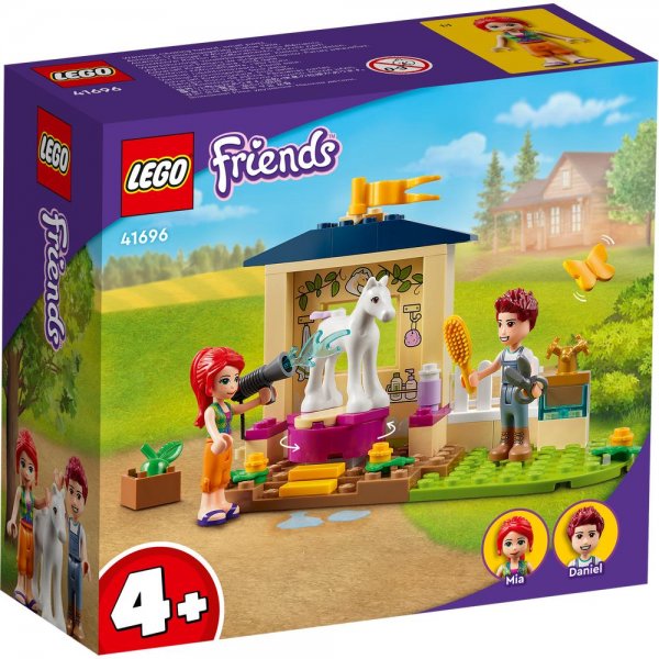LEGO® Friends 41696 - Ponypflege Bauset mit Spielzeugpony und Spielfiguren Mia und Daniel