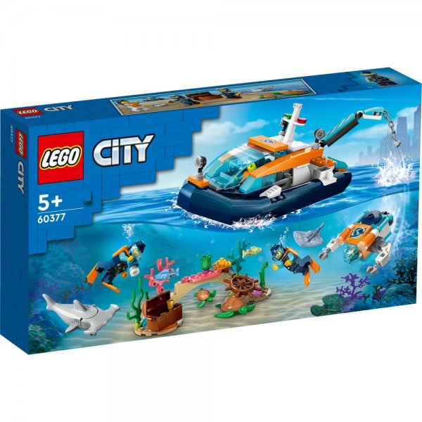 LEGO® City 60377 - Meeresforscher-Boot Bauset Spielset für Kinder ab 5 Jahren