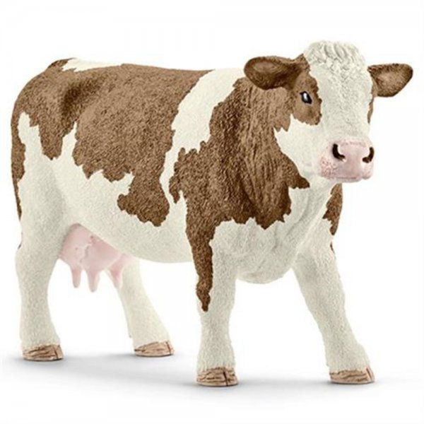 Schleich 13801 Fleckvieh-Kuh Spielfigur Tierfigur