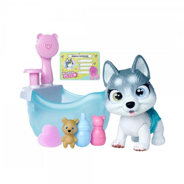 Simba Pamper Petz Husky mit Badewanne Badewannenspielzeug Badespaß Kleinkindspielzeug