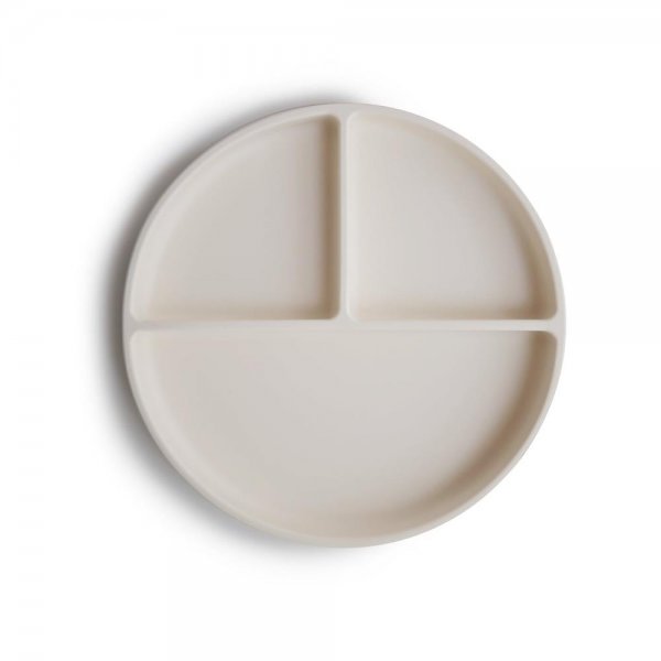 Mushie Babyteller Ivory Silikon Saugnapf BPA-frei D18,4 cm
