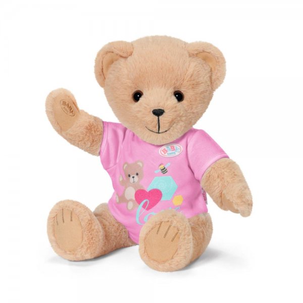 Zapf Creation BABY born Bär pink mit pinkem Strampler Teddybär Kuscheltier bewegliche Arme und Beine