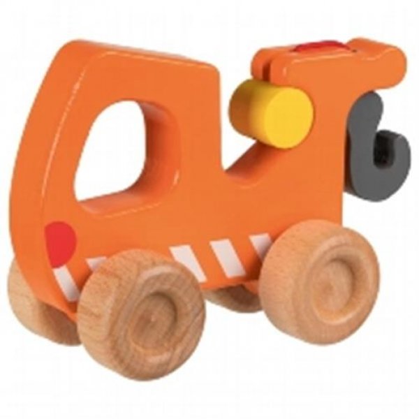Goki Abschleppwagen Spielzeug LKW Kinderauto Fahrzeug Abschlepper Truck Holz Spielzeug