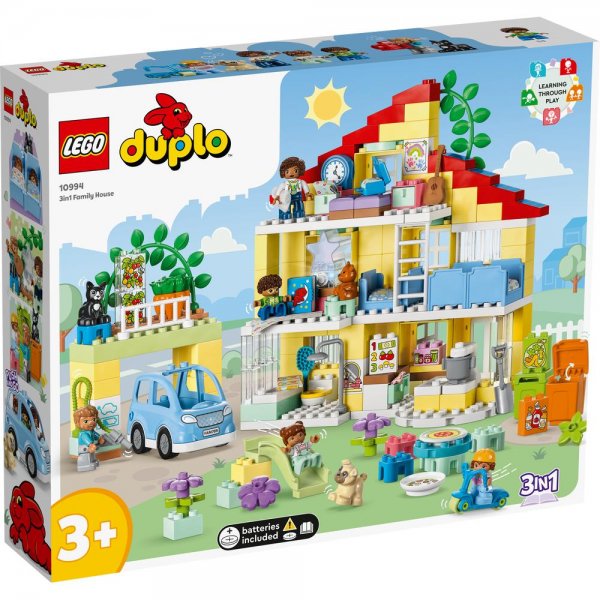 LEGO® DUPLO® Town 10994 - 3-in-1-Familienhaus Bauset Spielset für Kinder ab 3 Jahren