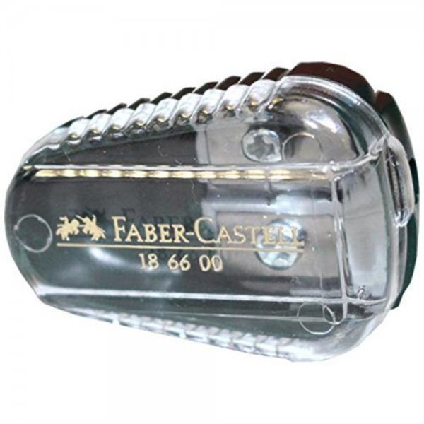 Faber-Castell 6600 - Minenspitzer, mit Auffangbehälter, Gehäusefarbe: grün