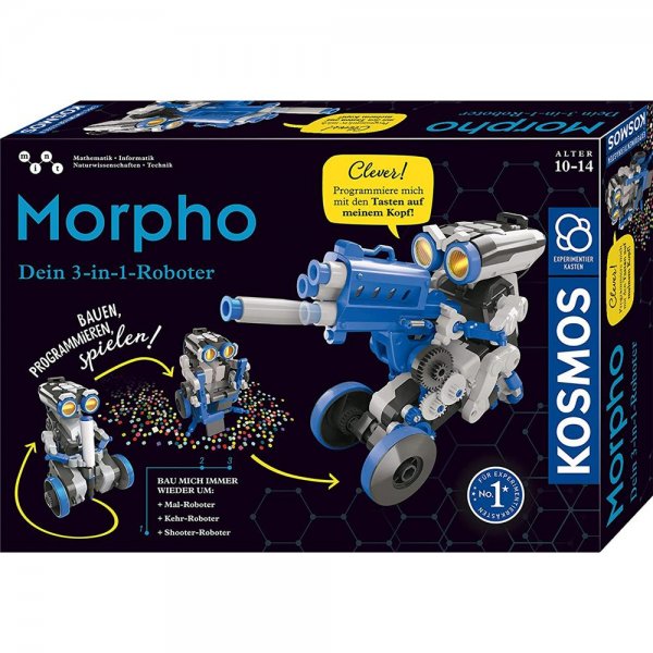 Kosmos 620837 Morpho - Der 3-in-1 Roboter Spielzeug Experimentierkasten Experiment experimentieren