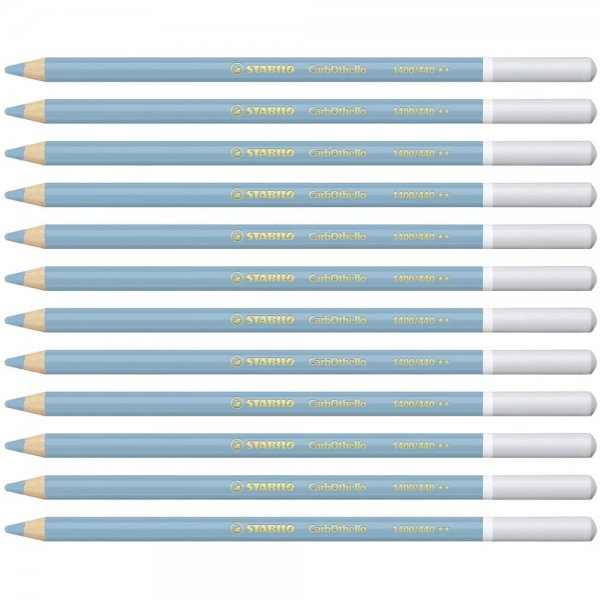 Pastellkreidestift - STABILO CarbOthello - 12er Pack - azurblau