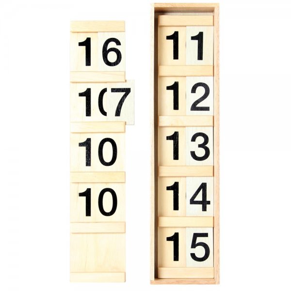 Montessori Seguintafeln I, Zahlen 11 bis 19 lernen, Lernspielzeug, NEU