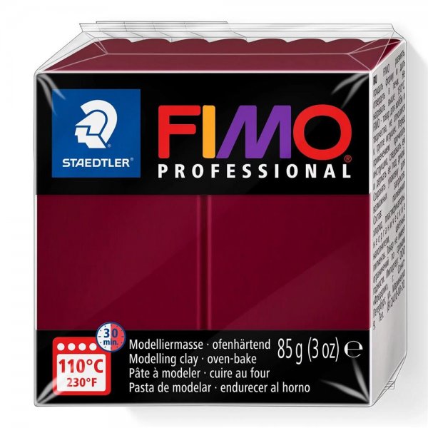 Staedtler FIMO professional bordauxrot 85 g Modelliermasse ofenhärtend Knetmasse Knete