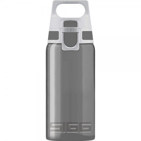 SIGG Trinkflasche 0,5L VIVA ONE Grau Kunststoff auslaufsicher Kohlensäuredicht Einhandbedienung