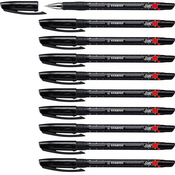 Kugelschreiber - STABILO Exam Grade - 10er Pack - schwarz