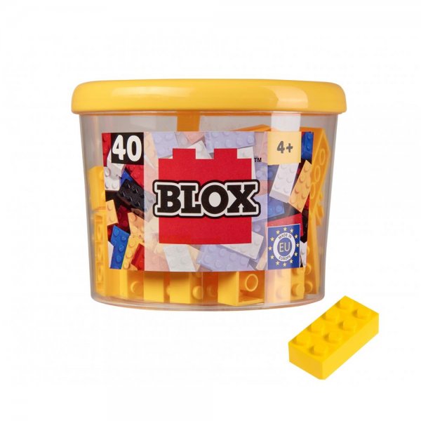 Simba Blox 40 8er Bausteine gelb in Dose Klemmbausteine Konstruktionsspielzeug kompatibel