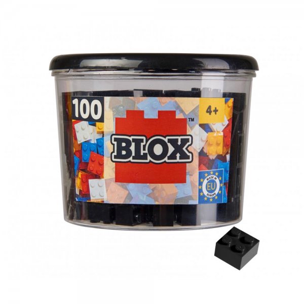 Simba Blox 100 4er Bausteine schwarz in Dose Klemmbausteine Konstruktionsspielzeug kompatibel