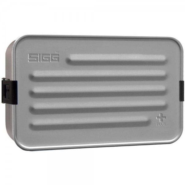 SIGG Lunchbox Metal Box Plus L Silber Aluminium große Brotdose Brotbox Vesperdose mit Trennwand