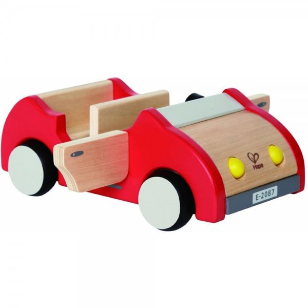 Hape Familienauto Rot Holzspielzeug Holzauto Puppenhaus Zubehör ab 3 Jahre