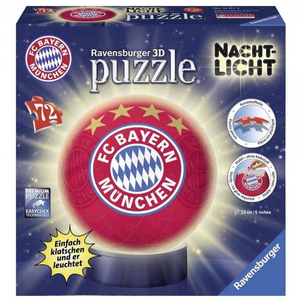Ravensburger 3D-Puzzle 12177 - Nachtlicht FC Bayern München NEU & OVP