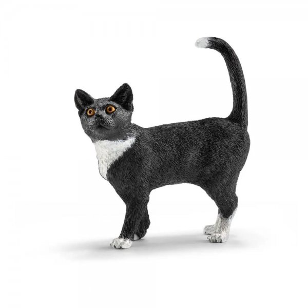 Schleich Farm World 13770 - Katze stehend Spielfigur Tierfigur Schwarz Sammelfigur Bauernhof
