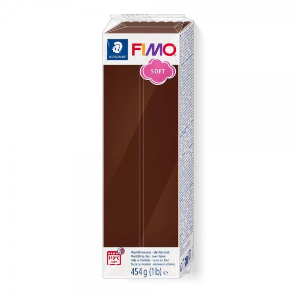 Staedtler FIMO soft schokolade 454g Modelliermasse ofenhärtend Knetmasse Knete