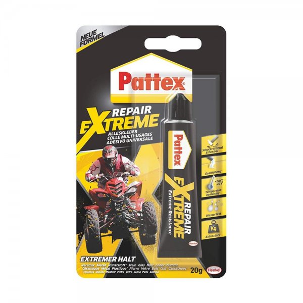 Pattex Repair Extreme nicht-schrumpfender und flexibler Alleskleber Reparaturkleber 1 x 20g Tube